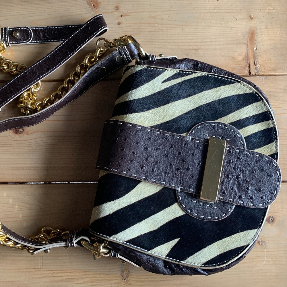 Per Se Leather Purse - Ostrich, Cow Hide